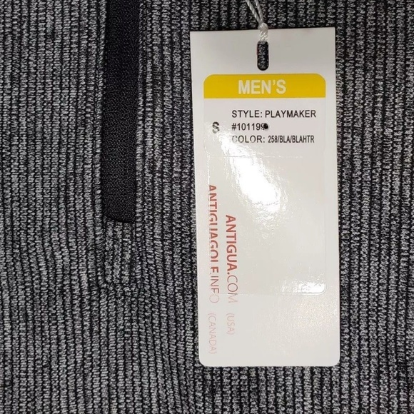 NEW Antigua Pullover Golf 1/4 Zip Black Heathered - Picture 3 of 7